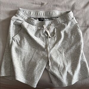 Aeropostale Light Gray Heather Drawstring Athletic Shorts